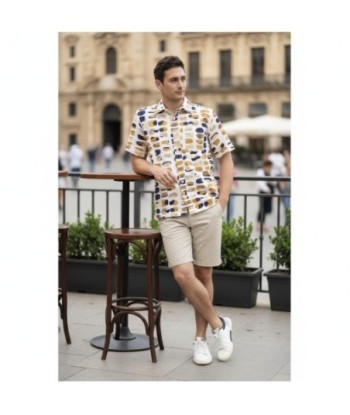 Isla Bonita By SIGRIS Camisa Hombre de Algodón con Estampado Moderno