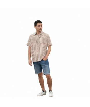 Isla Bonita By SIGRIS Camisa de Hombre 100% Algodón con Rayas
