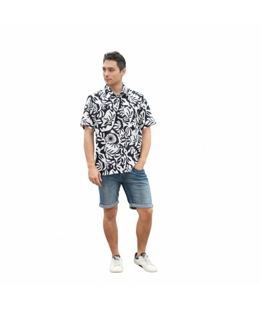 Isla Bonita By SIGRIS Camisa de Hombre de Algodón con Estampado Floral