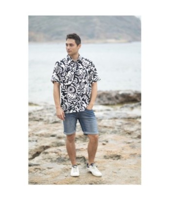 Isla Bonita By SIGRIS Camisa de Hombre de Algodón con Estampado Floral