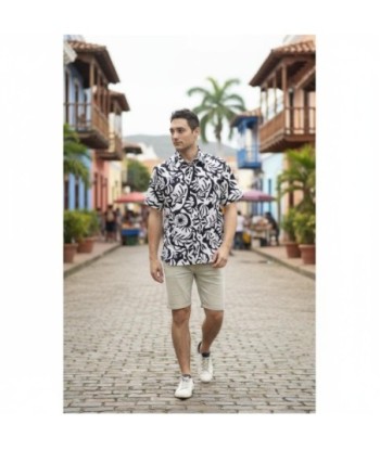 Isla Bonita By SIGRIS Camisa de Hombre de Algodón con Estampado Floral