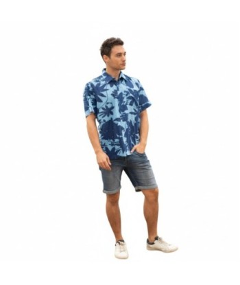 Isla Bonita By SIGRIS Camisa de Hombre de Algodón 100% con Estampado Floral