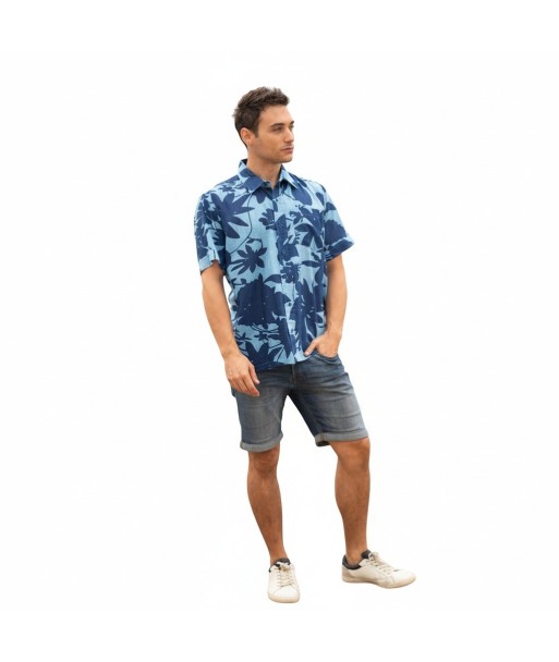 Isla Bonita By SIGRIS Camisa de Hombre de Algodón 100% con Estampado Floral