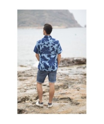 Isla Bonita By SIGRIS Camisa de Hombre de Algodón 100% con Estampado Floral