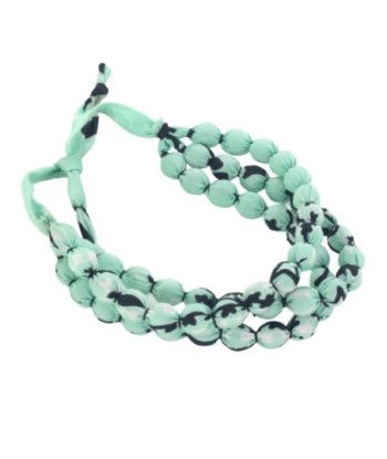 Isla Bonita By SIGRIS Pulsera de PVC y Algodón en Verde Menta