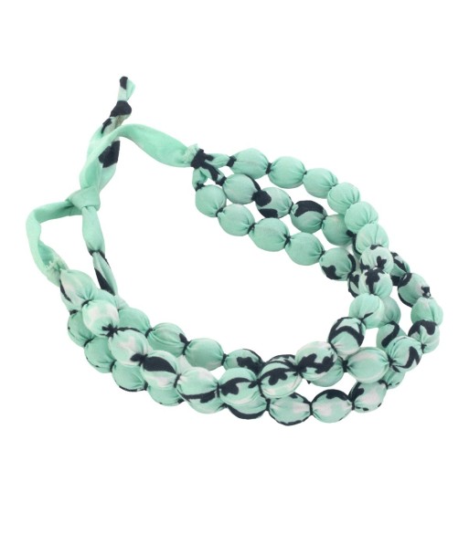 Isla Bonita By SIGRIS Pulsera de PVC y Algodón en Verde Menta