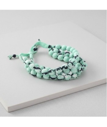 Isla Bonita By SIGRIS Pulsera de PVC y Algodón en Verde Menta