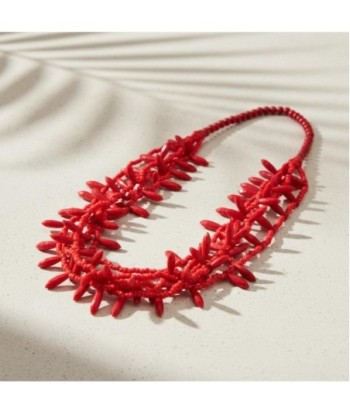 Isla Bonita By SIGRIS Collar de Resina de Poliéster Color Rojo