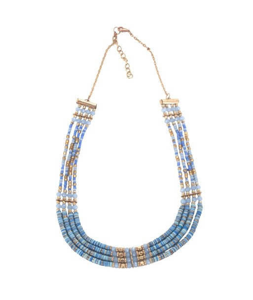 Isla Bonita By SIGRIS Collar Elegante de Cuentas de Algodón 100%