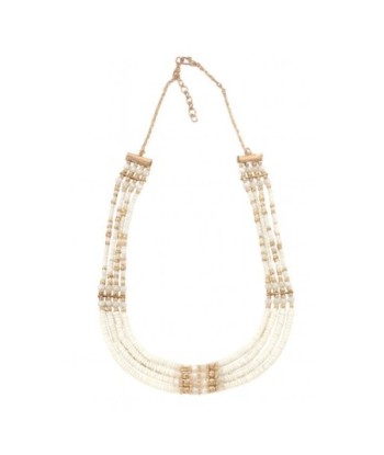 Isla Bonita By SIGRIS Collar Bohemio de 100% Algodón con Detalles Dorados