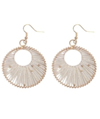 Isla Bonita By SIGRIS Par de Pendientes Elegantes con Diseño Circular