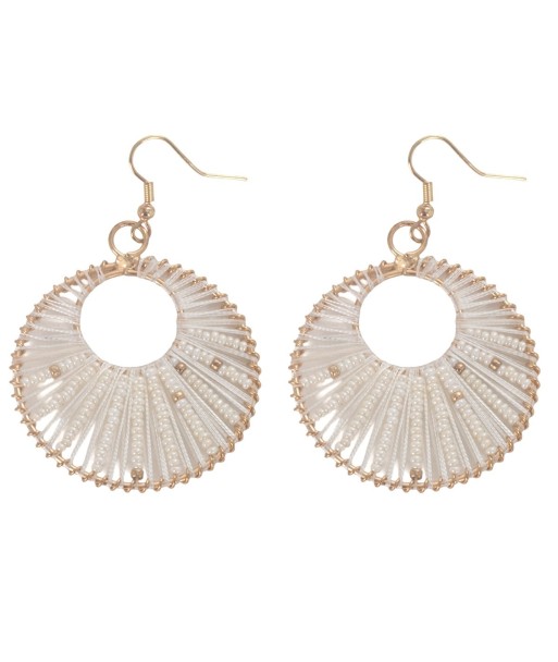 Isla Bonita By SIGRIS Par de Pendientes Elegantes con Diseño Circular