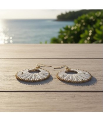 Isla Bonita By SIGRIS Par de Pendientes Elegantes con Diseño Circular