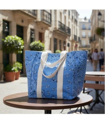 Isla Bonita By SIGRIS Bolso de Algodón Estilo Bandana Azul