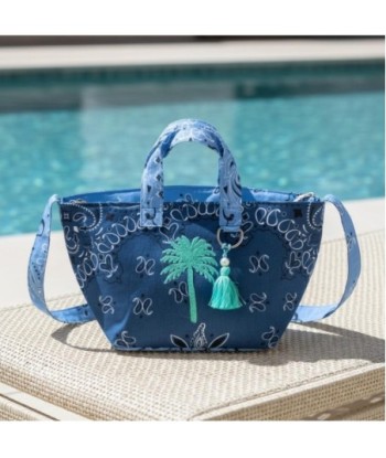 Isla Bonita By SIGRIS Bolso de Algodón Estilo Bandana con Detalle de Palma