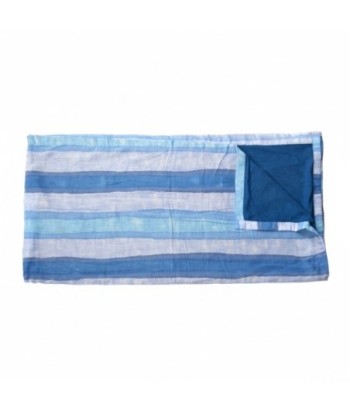 Isla Bonita By SIGRIS Toalla Pareo de Algodón con Diseño de Rayas Azules