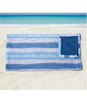 Isla Bonita By SIGRIS Toalla Pareo de Algodón con Diseño de Rayas Azules