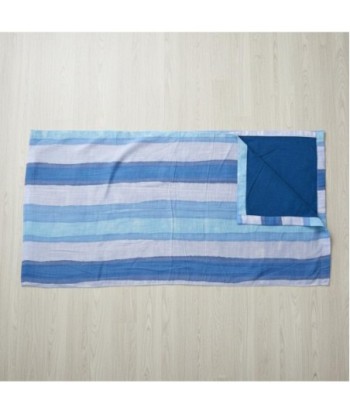 Isla Bonita By SIGRIS Toalla Pareo de Algodón con Diseño de Rayas Azules