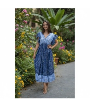 Isla Bonita By SIGRIS Vestido Largo de Algodón con Estampado Floral