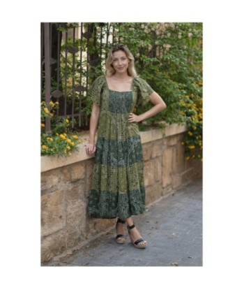 Isla Bonita By SIGRIS Vestido Largo de Algodón 100% con Estampado Floral