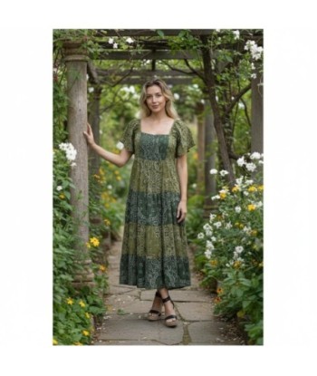 Isla Bonita By SIGRIS Vestido Largo de Algodón 100% con Estampado Floral