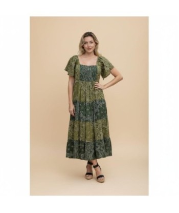 Isla Bonita By SIGRIS Vestido Largo de Algodón 100% con Estampado Floral