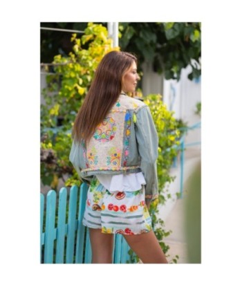 Isla Bonita By SIGRIS Chaqueta de Algodón con Bordados Coloridos