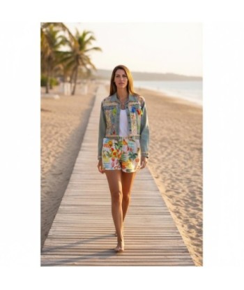 Isla Bonita By SIGRIS Chaqueta de Algodón con Bordados Coloridos
