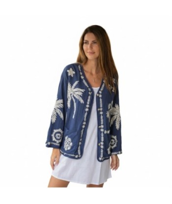 Isla Bonita By SIGRIS Chaqueta de Algodón con Bordados Tropicales