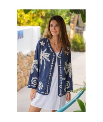 Isla Bonita By SIGRIS Chaqueta de Algodón con Bordados Tropicales