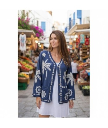 Isla Bonita By SIGRIS Chaqueta de Algodón con Bordados Tropicales