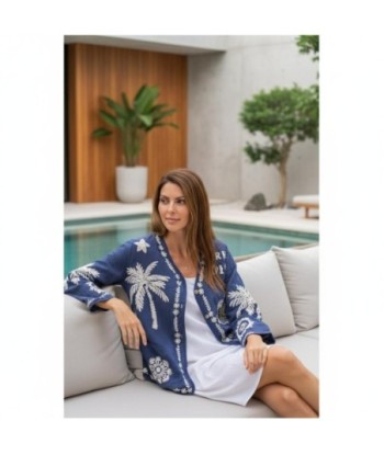 Isla Bonita By SIGRIS Chaqueta de Algodón con Bordados Tropicales