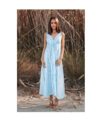 Isla Bonita By SIGRIS Vestido Largo de Algodón con Estampado Floral