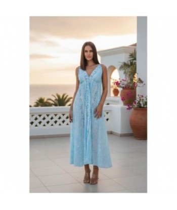 Isla Bonita By SIGRIS Vestido Largo de Algodón con Estampado Floral