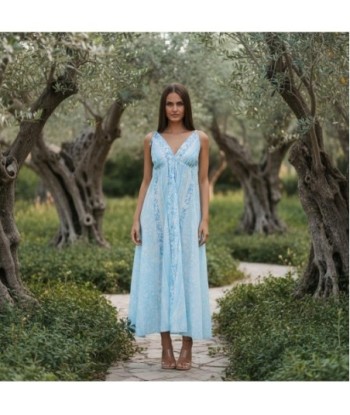 Isla Bonita By SIGRIS Vestido Largo de Algodón con Estampado Floral