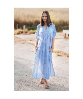 Isla Bonita By SIGRIS Vestido Camisero de Algodón a Rayas