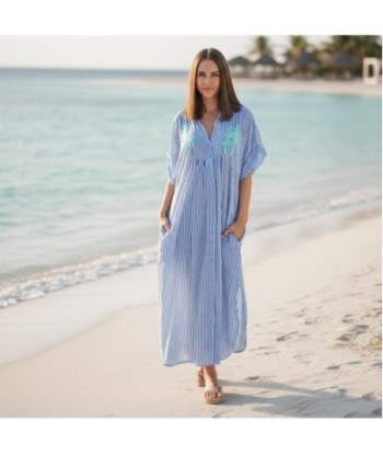 Isla Bonita By SIGRIS Vestido Camisero de Algodón a Rayas