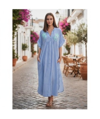 Isla Bonita By SIGRIS Vestido Camisero de Algodón a Rayas