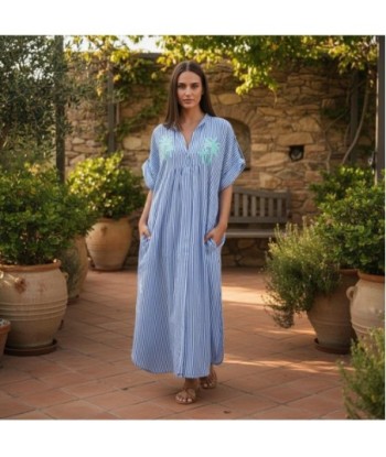 Isla Bonita By SIGRIS Vestido Camisero de Algodón a Rayas