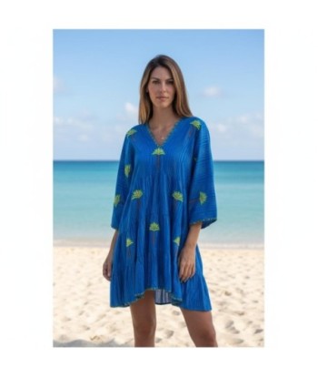 Isla Bonita By SIGRIS Vestido Corto de Algodón con Diseño Tropical