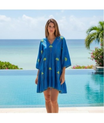 Isla Bonita By SIGRIS Vestido Corto de Algodón con Diseño Tropical