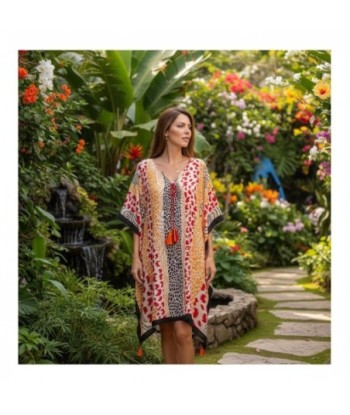 Isla Bonita By SIGRIS Poncho de Algodón Colorido con Detalle de Borlas