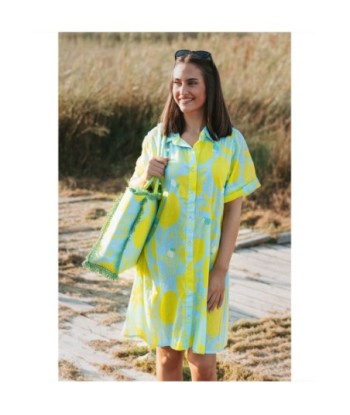 Isla Bonita By SIGRIS Camisa de Verano 100% Algodón con Estampado de Limones