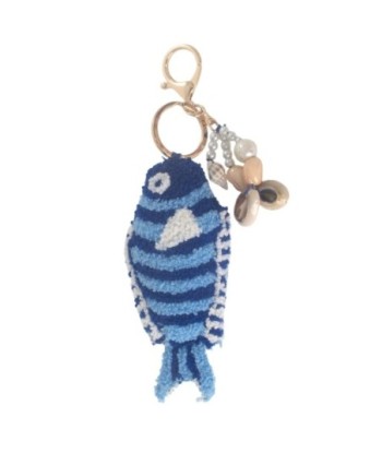 Isla Bonita By SIGRIS Llavero de Algodón en Forma de Pez Azul