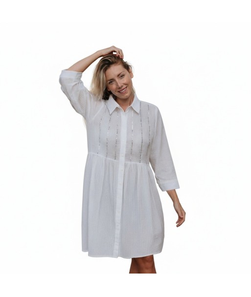 Isla Bonita By SIGRIS Vestido Camisero de Algodón 100%