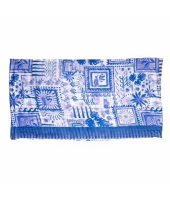 Isla Bonita By SIGRIS Pareo de Algodón con Estampado Abstracto en Tonos Azules