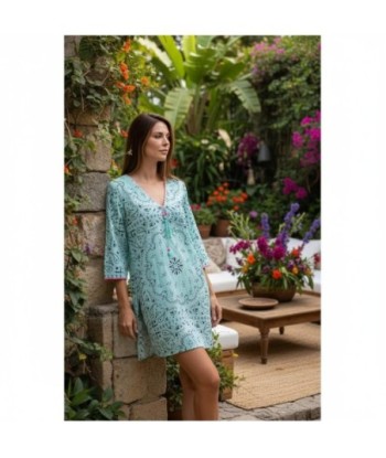 Isla Bonita By SIGRIS Kurta de Algodón 100% con Estampado Étnico