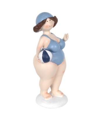 Figura de Bañista de Resina con Balón | Decoración Creativa