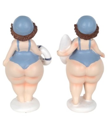Figura de Bañista 2U en Resina - Decoración Alegre para Hogar