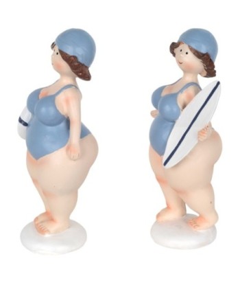 Figura de Bañista 2U en Resina - Decoración Alegre para Hogar